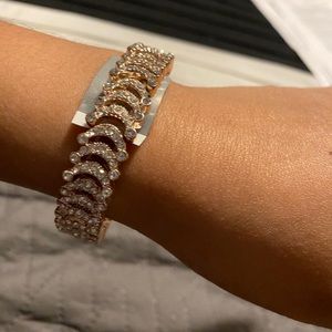 Gold Crystal stretch bracelet